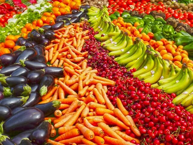 Fresh fruits and vegetables Fresh fuits and vegetables